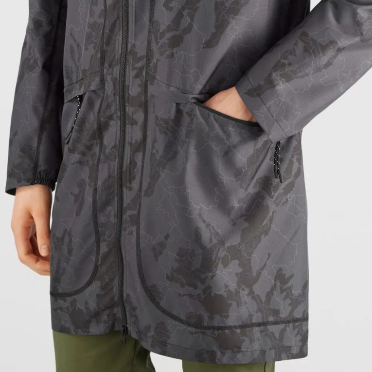 Cortavientos Salomon Outlife Long Packable Mujer Negros | MX DMZO348